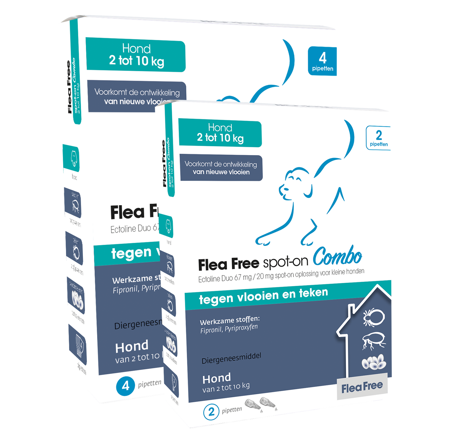 Flea free spot on combo 2-10kg 4pip