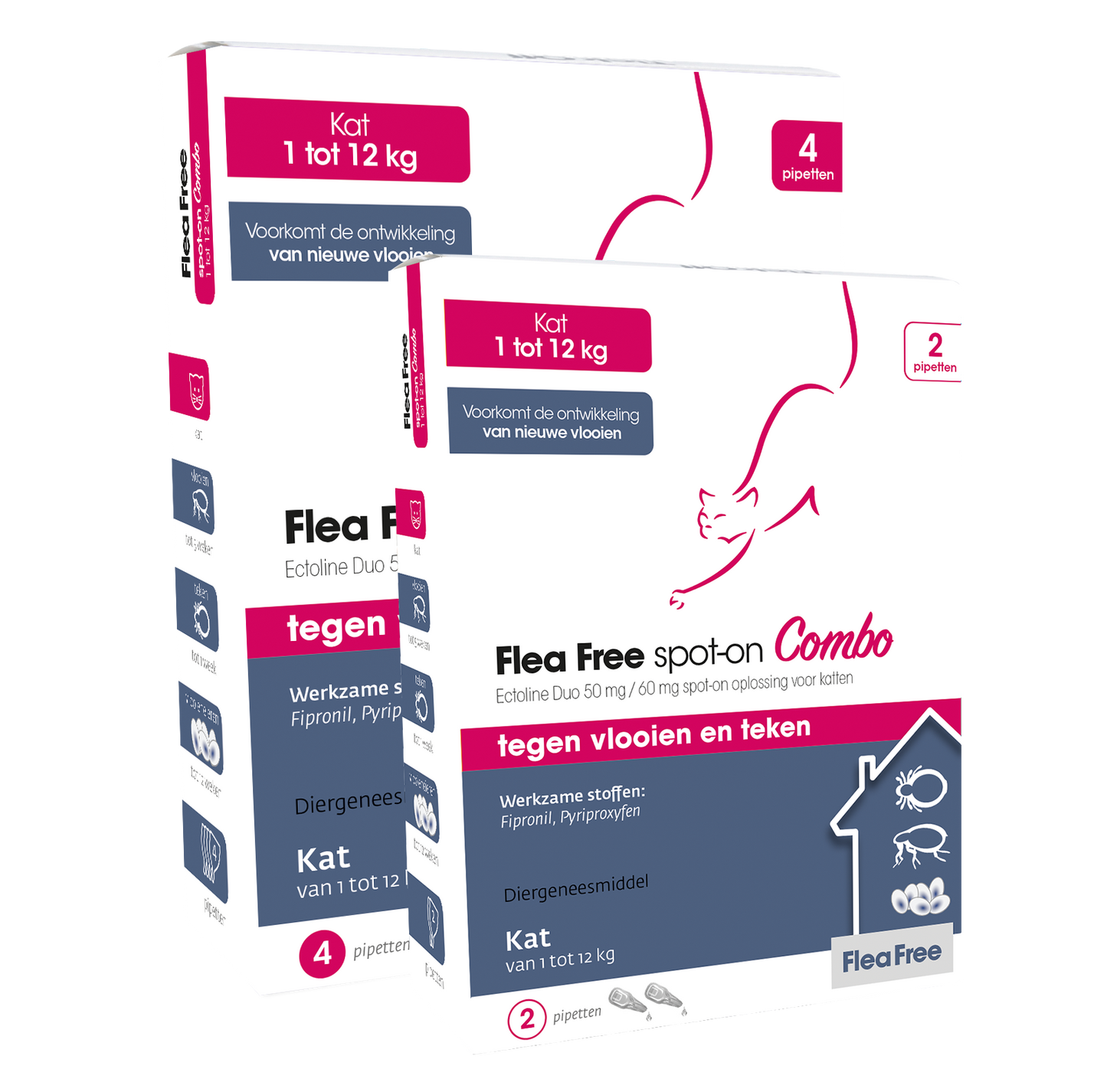 Flea Free spot on combo kat 1-12kg 4pip