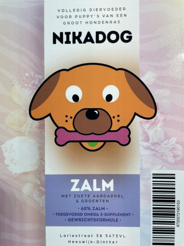 NiKaDog Puppy Maxi Zalm Graanvrij met Zoete Aardappel 2 kg