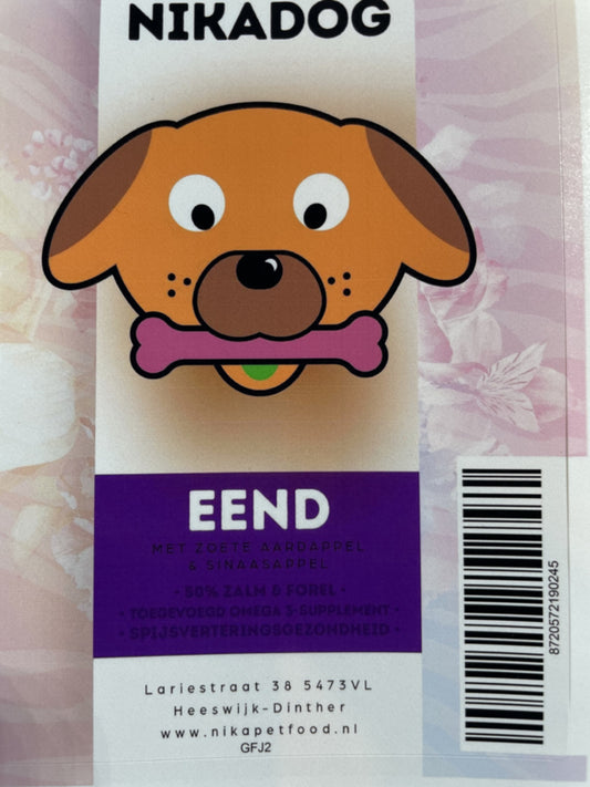 NiKaDog Adult Eend Graanvrij Met Zoete Aardappel