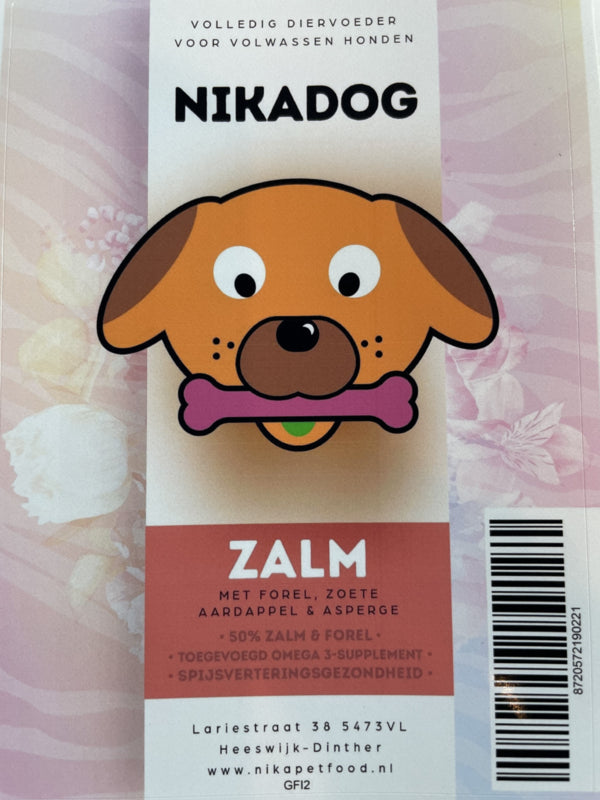 NiKaDog Adult Zalm Graan vrij Met Zoete Aardappel