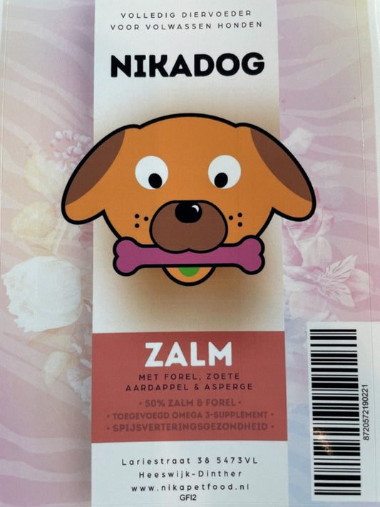 NiKaDog Adult Zalm Graan vrij Met Zoete Aardappel