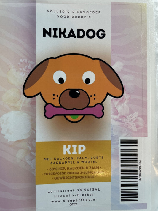 NiKaDog Puppy Kip Graanvrij met Zoete Aardappel